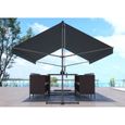 Iseo - Store banne double pente Gris 3780 x 1500-1500 mm-1