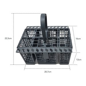 Panier à Couverts Universel Pour Lave-vaisselle - 23x13 Cm, Divisible, Compatible Miele, Bosch, Siemens - 4