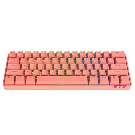 Qisan Clavier De Jeu Mécanique Câblé Claviers PBT 69 Touches Bleu