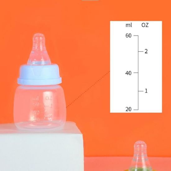 Mini biberon rose à eau ou jus 60 ml - maman sans notice