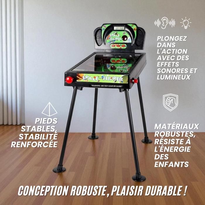 Teorema Giocattoli Flipper World Cup, Flipper Électronique de Table pour Enfants avec Marqueur Numérique, Lumières et Sons de Salle de Jeux, Jeu de Compétence Portable