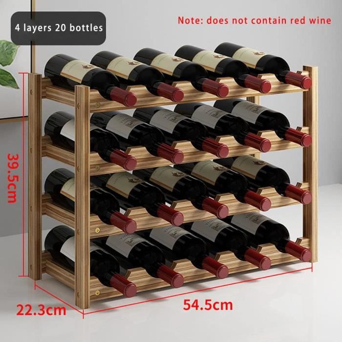 Casier À Vin En Bois Massif, Casier À Vin Range Bouteilles Horizontal ...