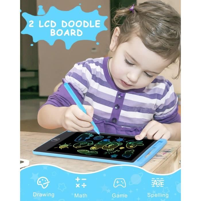 Ardoise Magique LCD 8.5'' Pour Enfant - Bleu