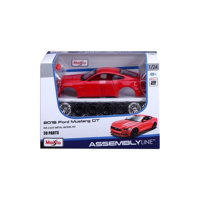 Kit metal Maisto Ford Mustang GT 2015 Vehicule a monter Rouge Cdiscount Jeux Jouets