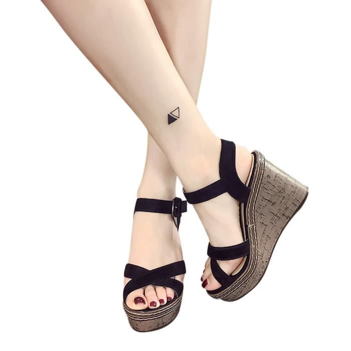 Generisch Chaussures Pour Femme Marine Bride De Cheville Ligne Poisson