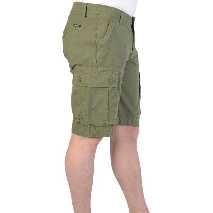 Short Cargo Homme Kaporal Norge Kaki 6 Poches Passants pour Ceinture Braguette Zippee Kaki Cdiscount Pret a Porter
