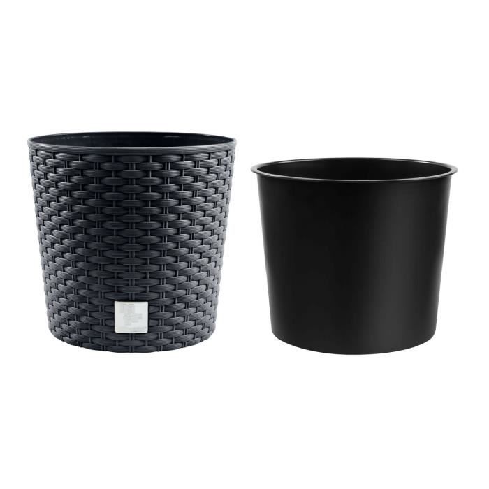 Prosperplast s.r.o. Pot de fleurs MILLY ROUND vert foncé