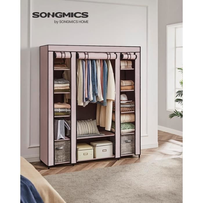 Armoire De Rangement FREOSEN - Penderie Garde-robe 170x105x45 Cm