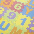 Jeux bébé enfant Tapis d'éveil puzzle en mousse 36 Pièces Alphabet et chiffres-2
