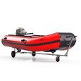 Remorque Chariot de mise à l'eau pour bateaux pneumatiques dériveurs annexes, SUPROD TR260-L-LU, noir/rouge-2