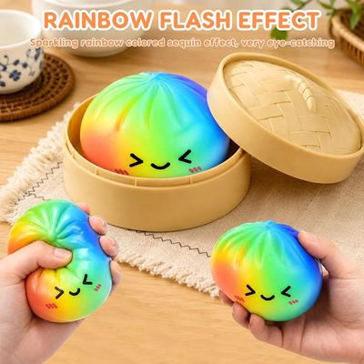 Taba Squishy Ball Anti Stress Cute Food Shape Toy Anti Stress Compressible Foam Squishy Ball Fidget Toy for Stress and Anxiety Relief (Peach Pink