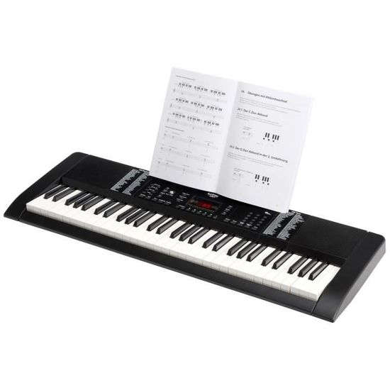 Piano électronique - 61 touches avec microphone - Minifinker - MQ-6104 -  ABS - Noir - 66*19*5.5cm - Cdiscount Instruments de musique