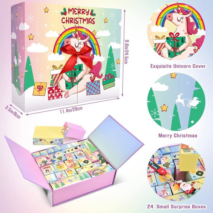 Calendrier De L'Avent Licorne 2025 Pour Filles - 24 Jours De Surprises