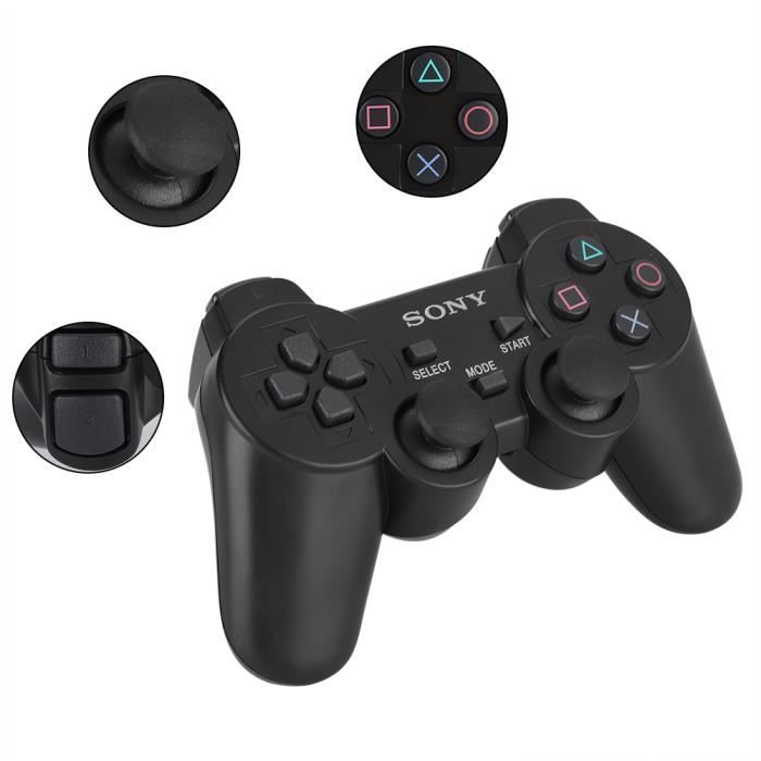 PS2 Sans Fil Noir de Jeu 2.4GHz 8M ABI Cdiscount Informatique