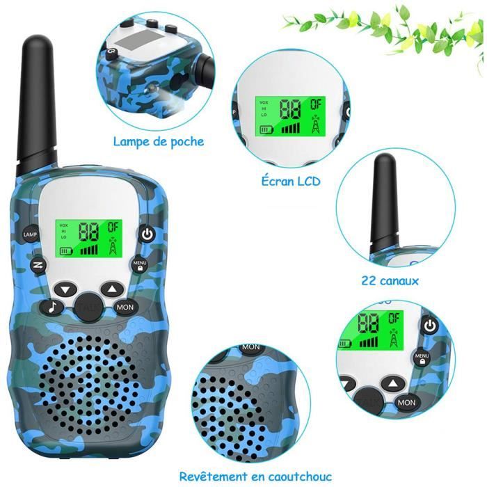 Talkies-walkies longue portée pour enfants Kidywolf - Objectif Tendance