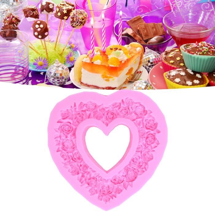 HURRISE Moule à chocolat en silicone Silicone Rose Gâteau Moule Coeur  Couronne Forme 3D Rose Moule De Cuisson pour la Fête - Cdiscount Maison
