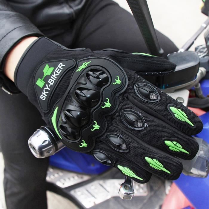 Gants Moto Respirants Anti-Choc Anti-Glissant Tactiles Hommes Femmes Protection Sport