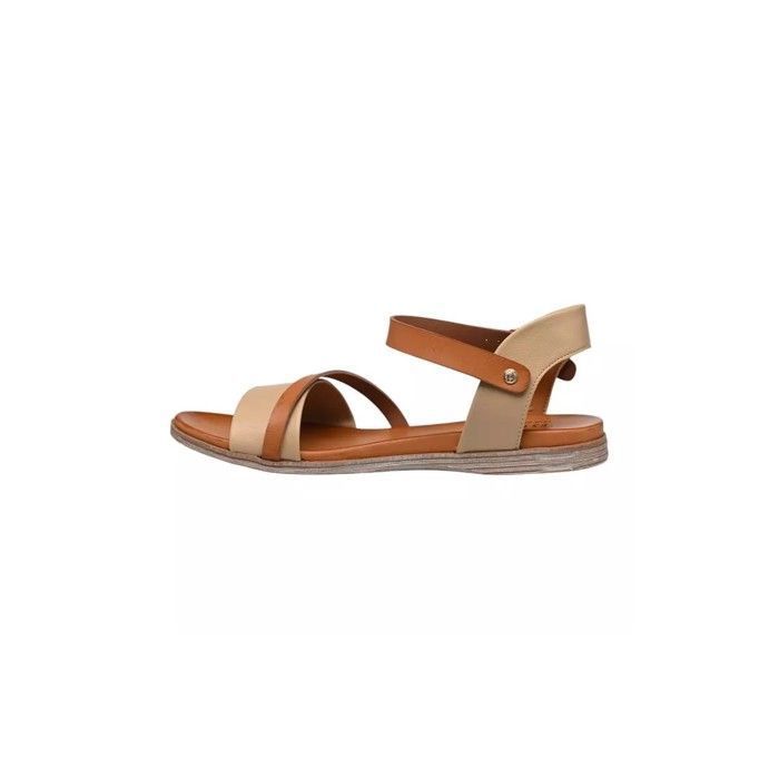 A Compense Nu-pieds Mustang Femme - Boucle à ardillon - Compensé bas - Ivoire ...