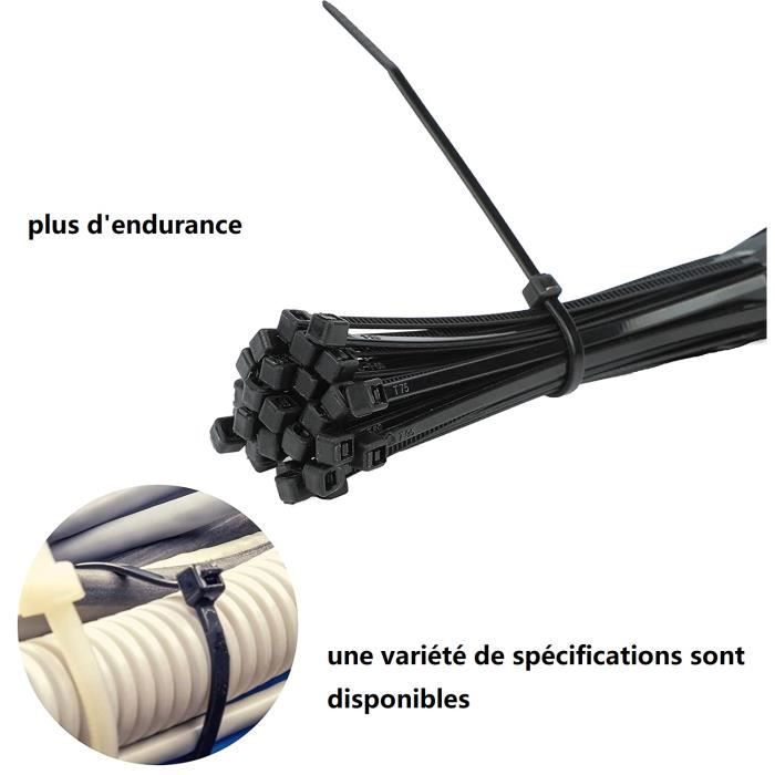 Pack De 100 Attaches De Cable En Nylon Autobloquantes Pour