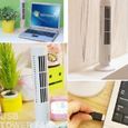 mini Ventilateur Colonne climatisation Climatiseur USB Ventilateur de Table de PC Blanc +Support Téléphone Portable (cadeau)-3