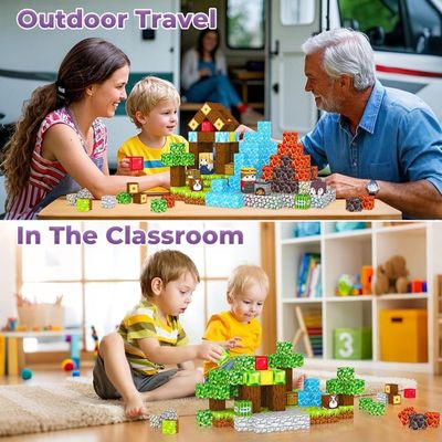 Prinhero – Blocs Magnétiques 150 Pièces – Cube Sensoriel Pour Enfants 3-9 Ans – Construction Montessori – Cadeau Empilable, 26 Couleurs