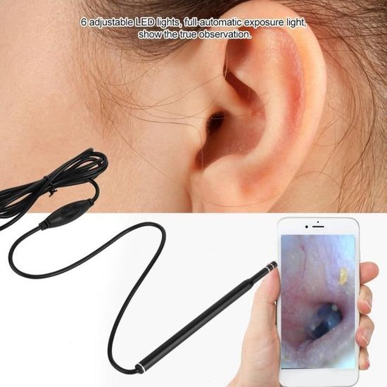 Fdit Endoscope de nettoyage des oreilles Kit d'élimination du cérumen pour  appareil photo HD pour appareil de nettoyage d'oreilles - Cdiscount Appareil  Photo
