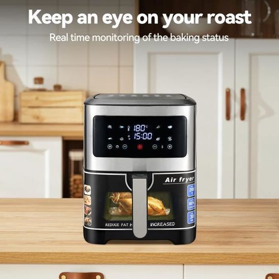 Air Fryer 8,5L 1785W - Friteuse Sans Huile Avec Fenêtre - 9 Modes - Neuf