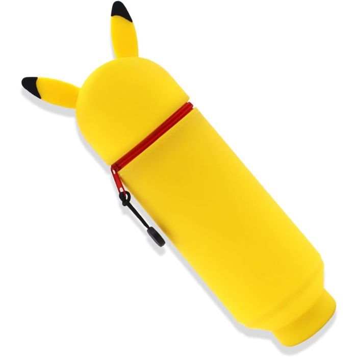 Trousse École 2-en-1 En Silicone Kawaii Avec Stylos Effaçables - Lot Complet Gommes, Règles - Cadeau Enfant, Bureau
