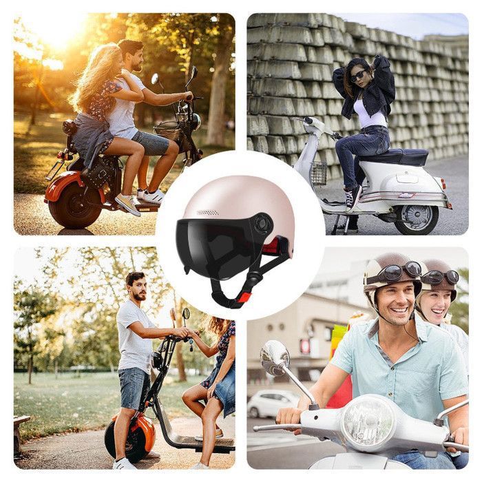 Yusheng Casque Vélo Trottinette Électrique Adulte Avec Clignotants - Casque Haute Protection 54-62 Cm