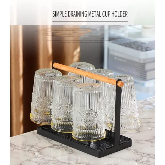 Katmerio Égouttoir à Bouteilles Pliable En Métal Noir - Porte-Biberons Et Tasses, Support Séchage 4 Tailles Différentes