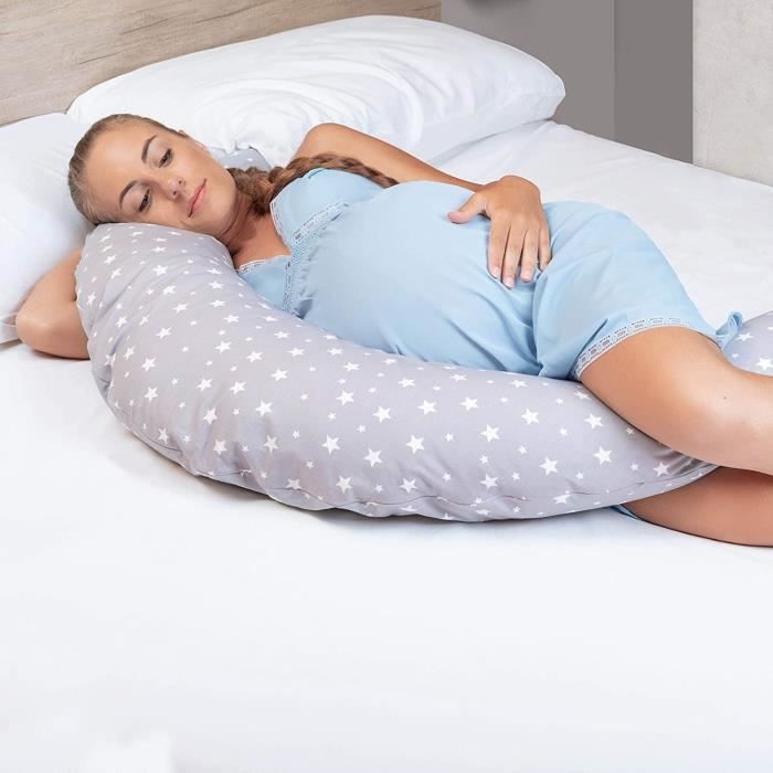 Coussin De Grossesse En Mousse Mémoire – Forme Réglable, Tissu Respirant, Portable – Pour Dormir Sur Le Côté, Soulager Dos/Hanches
