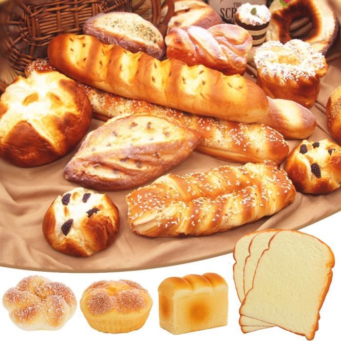 Faux Pain Baguette 48 Cm – Accessoire Décoratif En PU Ultra-Réaliste – Idéal Pour Boulangerie, Photographie Et Jeu D'Imitation