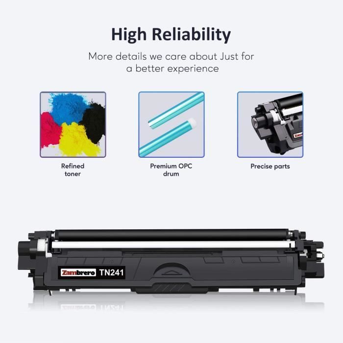 Toner Brother PACK 5 Toners pour TN 241 BK , TN 245 C,Y,M Brother