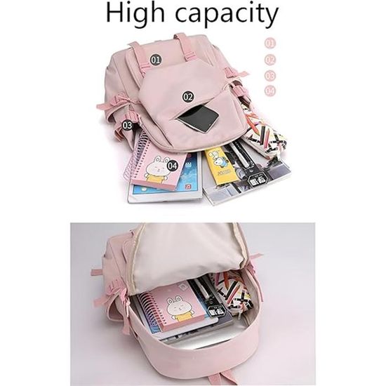 Sac à Dos Scolaire Imperméable Style Anime Demon Huntrix - Léger, Ergonomique, Bretelles Rembourrées - Unisexe - 2