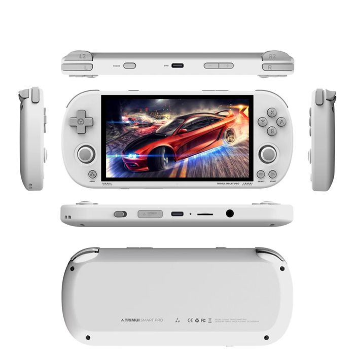 Console Rétro RK3326 4 Go RAM Console De Jeu Portable R40S Pro 256Go - 30 000 Jeux Rétro, Écran IPS 3,5 640x480, 45 Émulateurs (Blanc