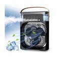 **Ventilateur climatiseur mini 5-en-1, portable, avec LED et 3 vitesses – fraîcheur nomade**