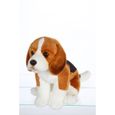 Gipsy Toys - Chiens Réalistes Assis - Beagle - 25 cm -  Marron, Blanc & Noir-0