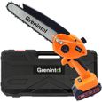 Tronçonneuse électrique portable Grenintol Mini - 2 batteries - 20cm de coupe - moteur brushless puissant-0