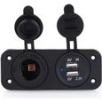 Dual USB Car Auto Allume-cigare Prise Splitter 12V Chargeur Adaptateur De Puissance Prise Livraison Rapide BLU -POU-0