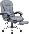 Chaise de bureau ergonomique - Rattantree Fauteuil de bureau Avec Repose-pieds - Siège Pivotant Hauteur réglable - Gris