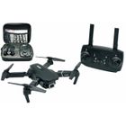 DRÔNE pliable avec pochette, caméra 1080P et altimère WiFi 4 canaux WiFi - Akor - Noir