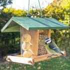 Mangeoire pour oiseaux - BB LOISIR - 325 Cabane marron-vert - Bois massif - Extérieur - 33x22x26 cm