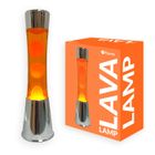 Lampe à lave - FISURA - Orange - Base en chrome - 11 cm x 11,5 cm - Intérieur