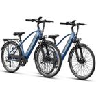 Vélo Électrique JASION 26"-Moteur 500W Batterie amovible 48V/11Ah-Shimano 7 Vitesses-VTT Ville E-Bike-Bleu