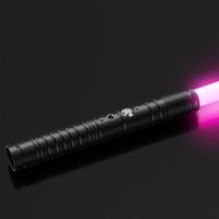 Sabre Laser RGB Duel Lightsaber 7 Couleurs 3 Soundfonts de Combat Simulés,Cadeaux de Noël & Jedi Knight Cosplay,Chargement USB Noir