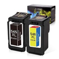 EVINKI Cartouches d'encre reconditionnées pour Canon PG-545XL CL-546XL 545 546 XL - Cartouche d'encre compatible haute performance