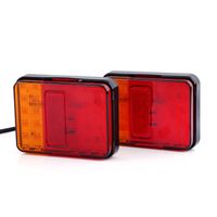 Cuque feu arrière à LED 2 pièces 12 V 30 LED feux arrière feu arrière lampe d'avertissement pour remorque camion bateau rouge