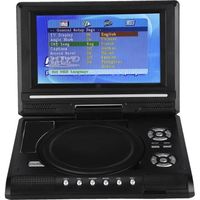 Lecteur DVD Portable Ecran Rotatif 9 pouce,large LCD Lecteur de radio FM Carte SD USB(EU plug)-A4