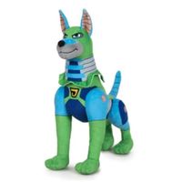 Peluche Doberman Super Héros - PLAY BY PLAY - 30 cm - Vert - Enfant - Scooby Doo - Plush