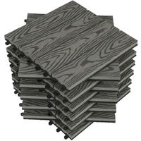 Dalle de terrasse en composite bois-plastique - WOLTU - 30x30 cm - Gris Clair - 11 pièces